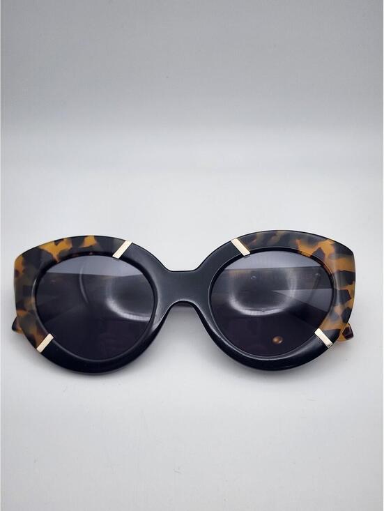 Karen Walker Flowerpatch Tortoise Shell Cat Eye Sunglasses Karen Walker Harvest Hybrid Tortoise, Yellow Prescription  main image 4